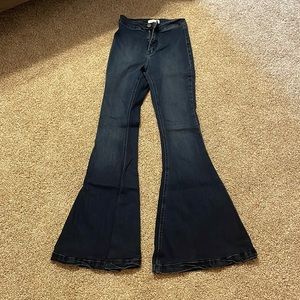 High rise flare KanCans with long length